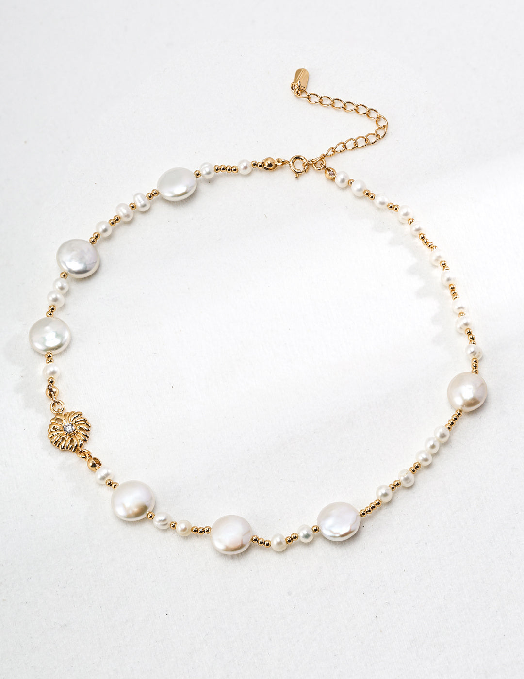 Pure Silver Pearl Necklace