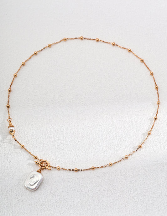 Golden Pearl Elegance Necklace-103785
