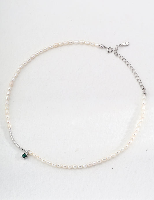 Emerald Pearl Elegance Necklace and Bracelet-103780
